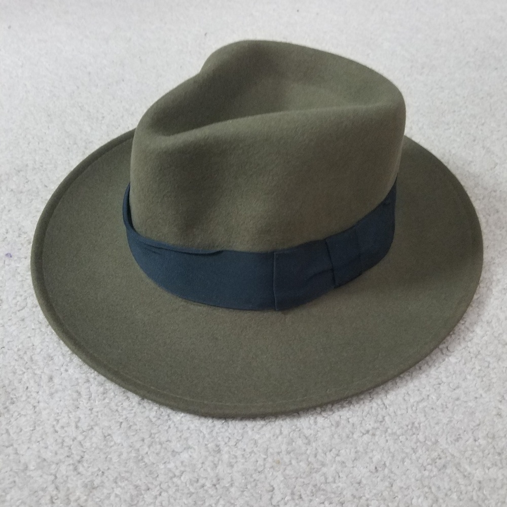 Olive and Black Wool Hat